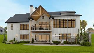 3-6 Bedroom Rustic Modern Farmhouse Plan with Scullery