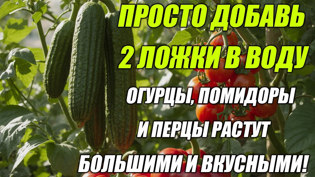 ПРОСТО ДОБАВЬ 2 ЛОЖКИ В ВОДУ — ОГУРЦЫ, ПОМИДОРЫ И ПЕРЦЫ РАСТУТ КАК СУМАСШЕДШИЕ!