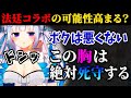 マリンが書いた胸のイラストを使用し念願の巨乳を手にするかなたそ裁判にも臆せぬ構え【天音かなた/宝鐘マリンホロライブ/切り抜き】