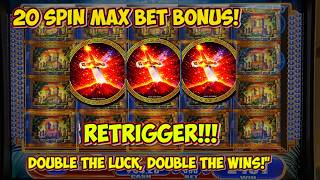 20 SPIN MAX BET BONUS DOUBLES THE WINS on The King And The Sword Slot!  WMS Classic MAX BET Live screenshot 1