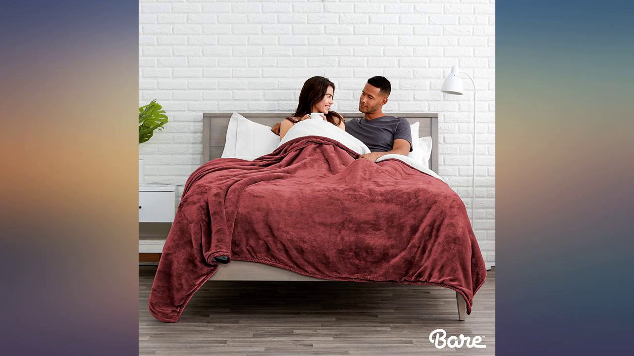 Bare Home Sherpa Fleece Blanket Full//Queen Fluffy & Soft Plush Bed