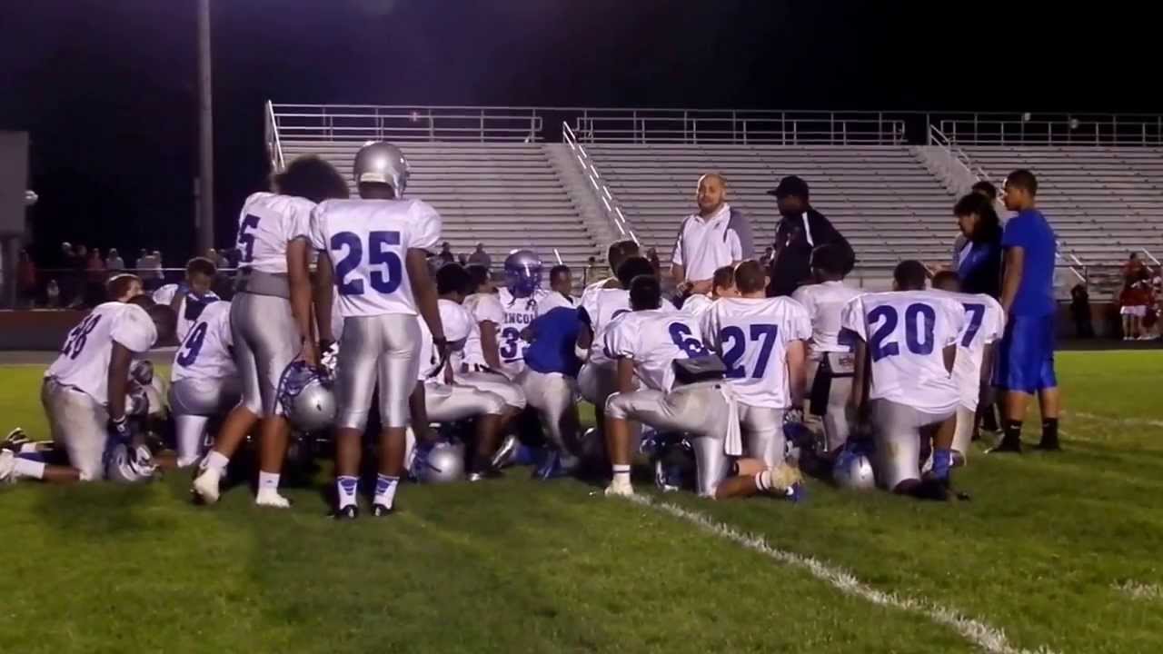 Lincoln High School JV Bedford Kicking Mules 2013Huddle YouTube