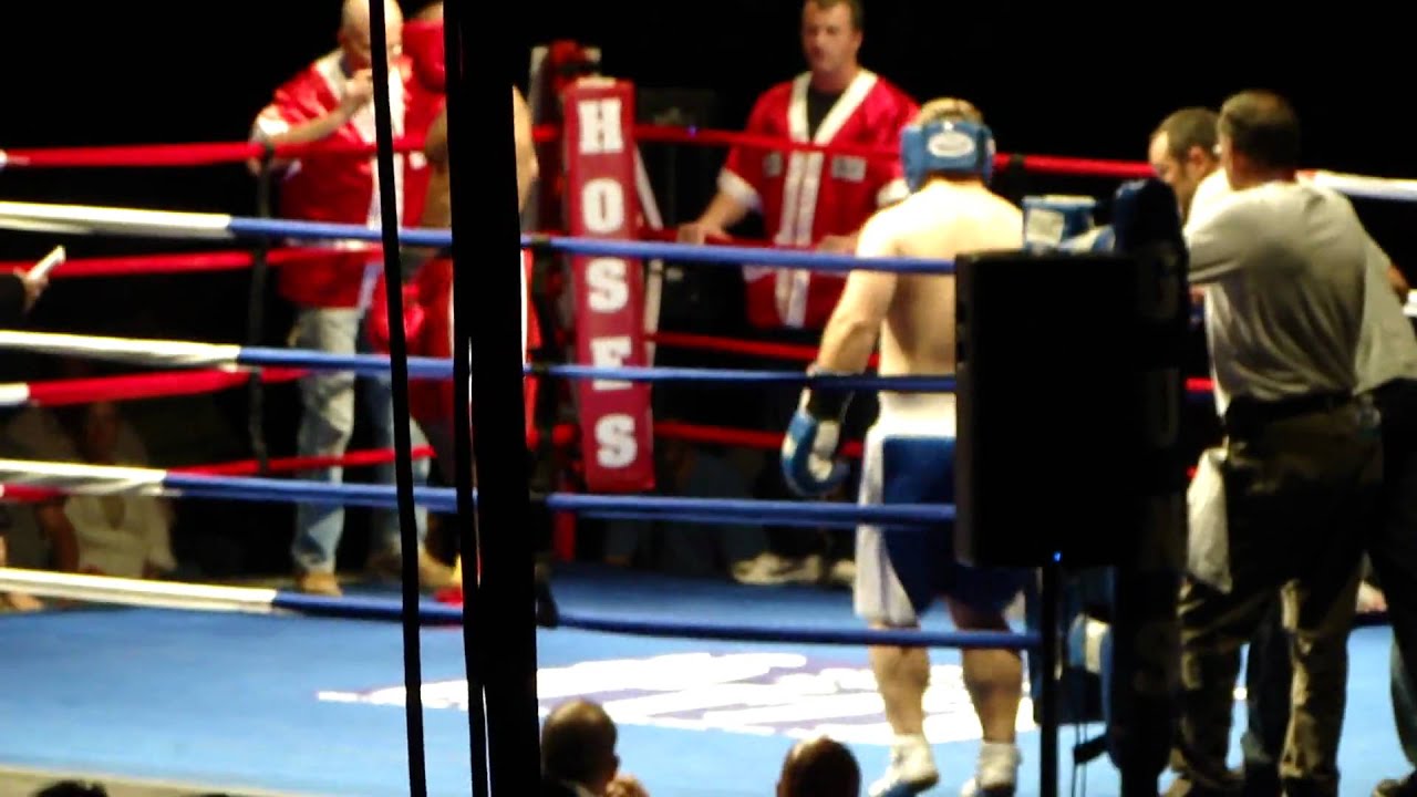 Evansville Guns & Hoses 2010 Charity Boxing Bout 1 introductions and