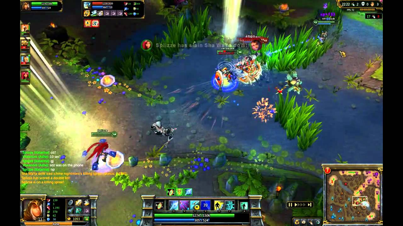 League of Legends - Old Katarina Pentakill (Slow-motion)