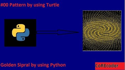 Golden Spiral by using Turtle || Python Spiral Pattern #00 || Use of Turtle to make Graphics