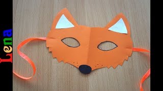 Fuchs Maske basteln 🦊 Fuchs zeichnen 🦊 fox mask DIY animal face mask 🦊 как сделать маску лисы