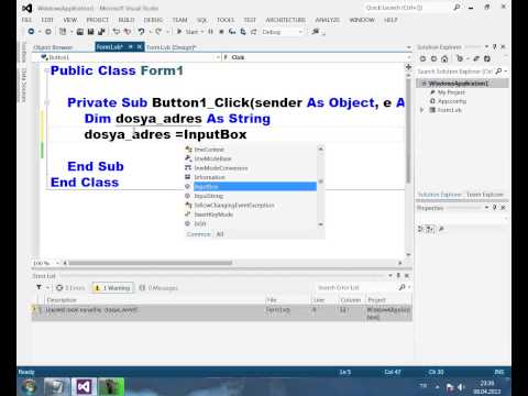Visual Basic .NET - Ders 397 : Dosya İşlemleri FileDateTime