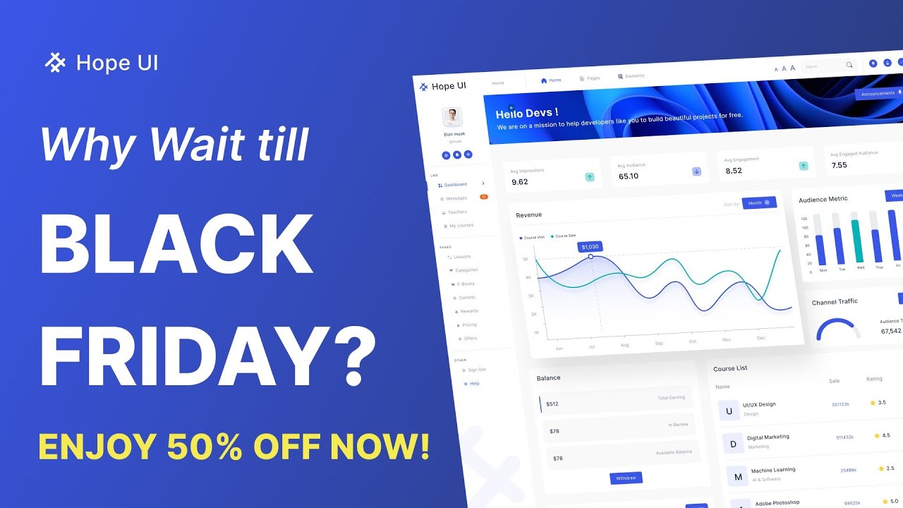 Get 50% Off [Limited Time] Hope UI Pro - Biggest Black Friday Sale Ever Starts Early!