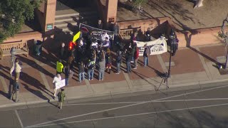 FIRST REPORT: Protesters gather outside Glendale PD Headquarters