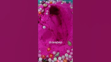 Satisfying and Relaxing fuchsia color Kinetic Sand | Oddly Satisfying fuchsia color Sand ASMR  #190