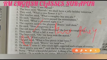 Indirect Exercise 9 (Class 11/12) Exclamatory sentence  from Excellent book solved by Ramesh Sir