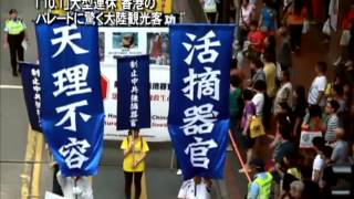 「10.1」大型連休 香港のパレードに驚く大陸観光客