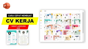 Cara Cepat dan Mudah Membuat CV (Daftar Riwayat Hidup) di PowerPoint