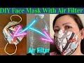 ( # 48 ) How To Make New Style  Face Mask With Filter Pocket-Nose Bridge-Air Filter- Easy Tutorial