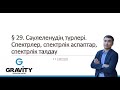 11 сынып.§ 29. Сәулеленудің түрлері.Спектрлер, спектрлік аспаптар, спектрлік талдау