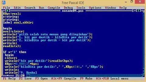 [FREE PASCAL] Tutorial Program Konversi Sederhana