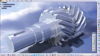 Pinion shaft - Part Design / Assembly Design / Generative Shape Design - CATIA V5