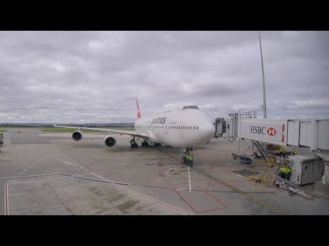 JUMBO!! | Qantas Boeing 747 Timelapse Arrival at Perth Airport