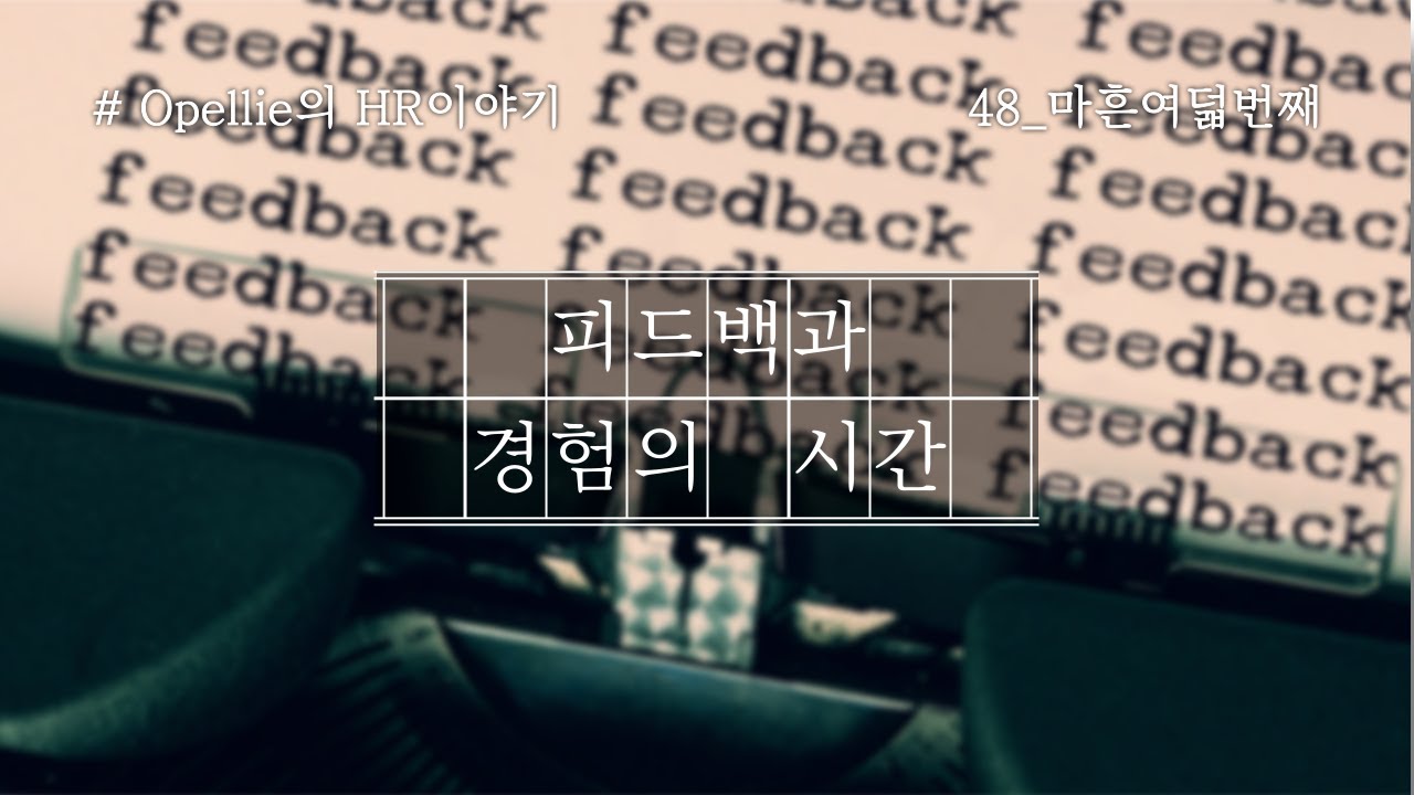 [Opellie의 HR이야기] 48. 피드백과 경험의 시간