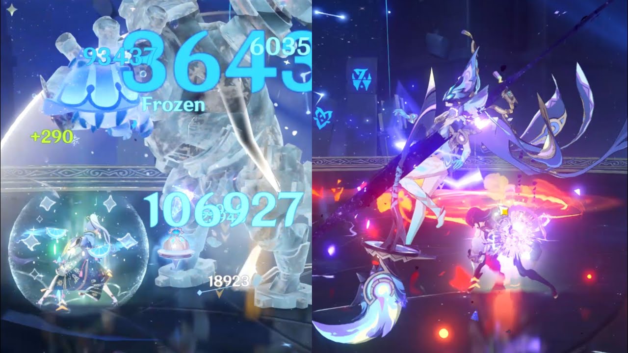 No Natlan, Inazuma Special: Ayaka Hyperfreeze & Raiden Overload - UI ...