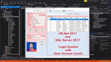 VB.Net and SQL Server 2017 : Login System with User Access Levels