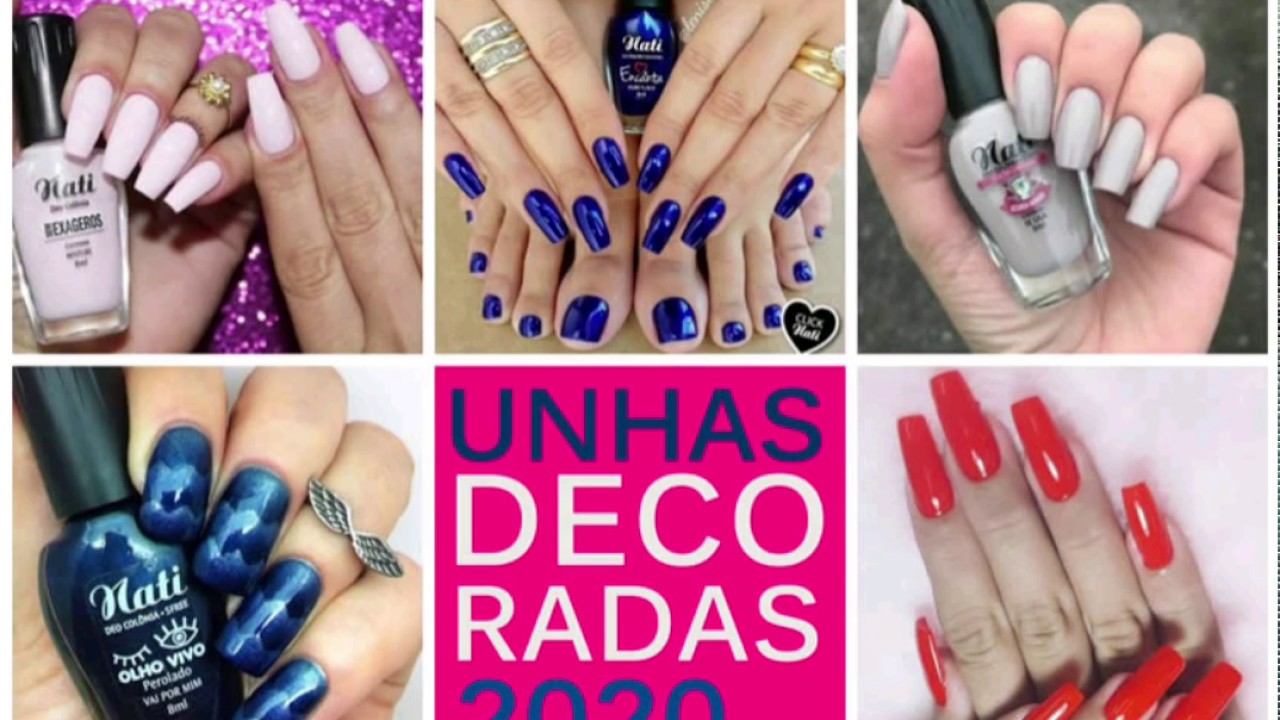 Unhas decoradas 2020 - YouTube