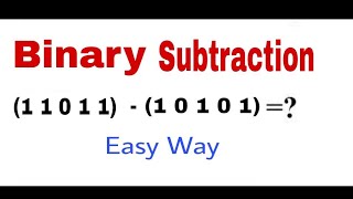 Binary Subtraction in Hindi |Rules of Subtract of Binary Numbers | simple easy way|NR_Techno