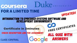 Introduction to Embedded Systems Software and Development Environments,(week-1-4) All Quiz Answers.