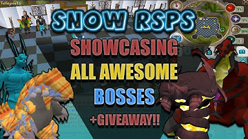 SHOWCASING ALL AWESOME BOSSES!! + BIG GIVEAWAY [SnowScape RSPS]