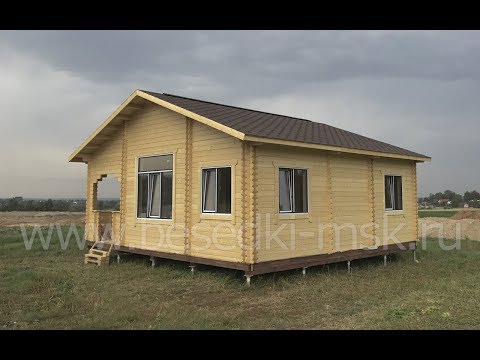 Собрали дом 8.2х8.2 из двойного мини-бруса