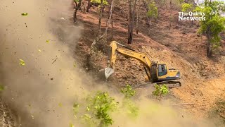 Smoothing Out the New Road with a Hyundai Excavator I excavator world | the quirky network