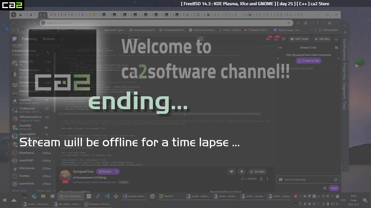 🌌🌍 [ FreeBSD 14.3 : KDE Plasma, Xfce and GNOME ] [ day 25 ] [ C++ ] ca2 Store