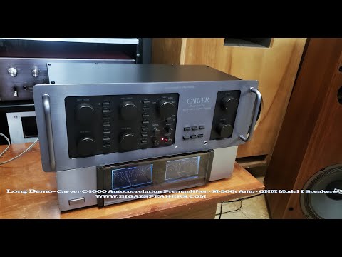 Carver C-4000 Preamplifier - M-500t Amp - OHM Model I Speakers Long Demo - BIGAZSPEAKERS.COM