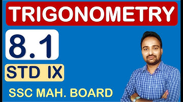 TRIGONOMETRY CLASS 09 | PRACTICE SET 8.1