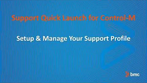 How to create and manage the BMC Software Support profile.