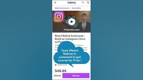React Native bootcamp   Build an Instagram Clone wFirebase For free #udemy #freecourse  #udemyfree