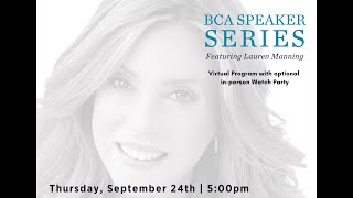 BCA Speaker Series featuring Lauren Manning
