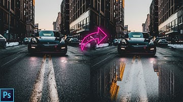 HOW TO MAKE A BEAUTIFUL REFLECTION EFFECT IN A PUDDLE