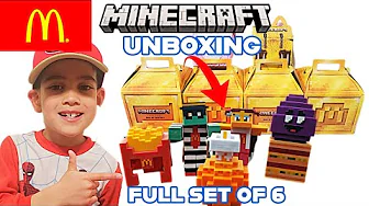 Minecraft McDonald's ADULT Meal Toys Unboxing FULL COLLECTION