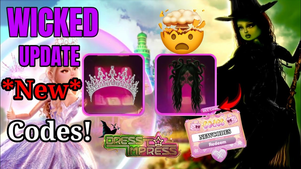 Wicked Run Code ALL NEW *WICKED UPDATE CODES* IN DRESS TO IMPRESS - YouTube