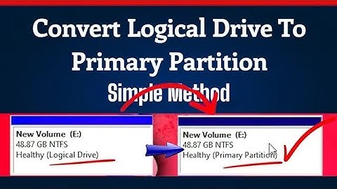 Convert Logical Partition to Primary Partition