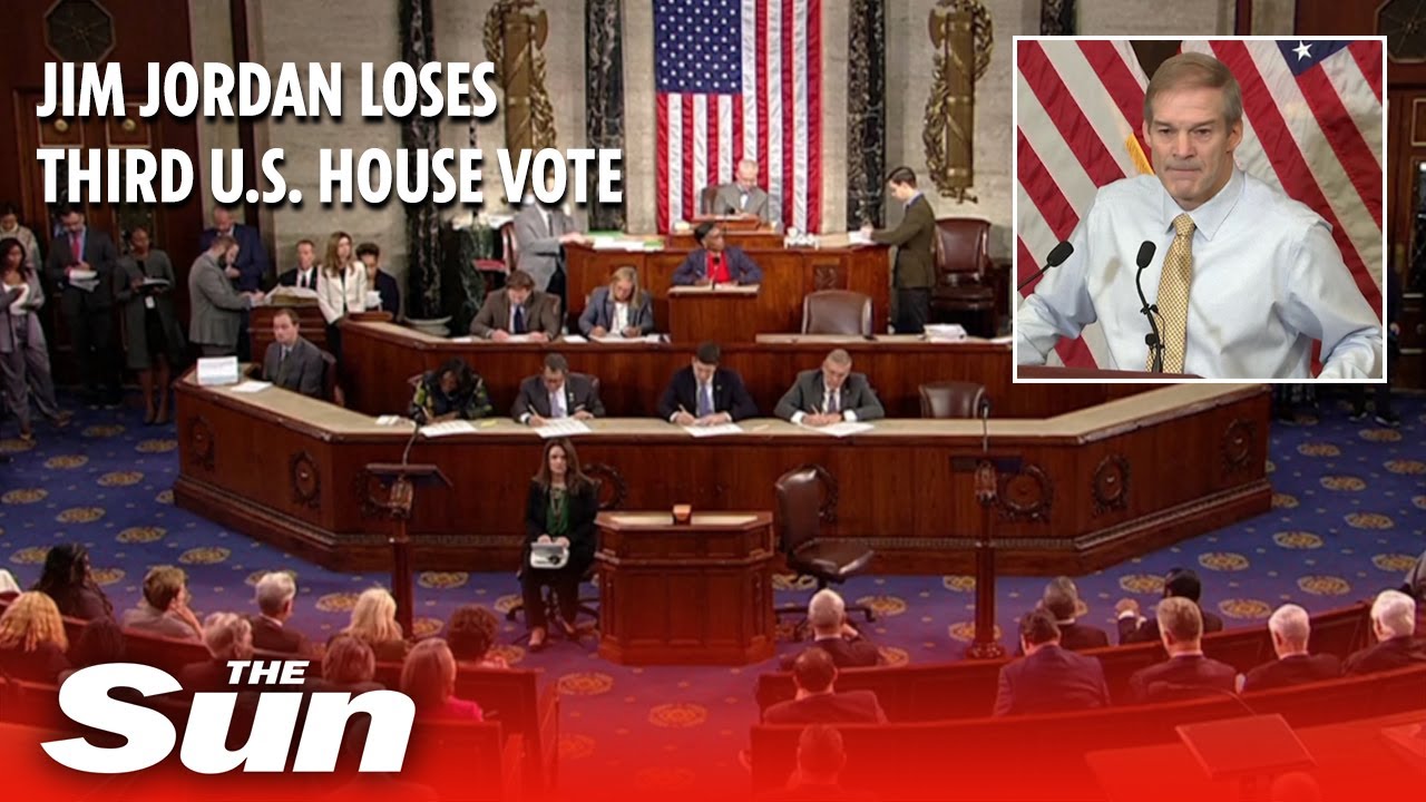 Republican Jim Jordan loses third US House vote - YouTube