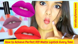 How to Achieve Perfect DIY Matte Lipstick Every Time‍? #trendingshorts #shorts #diymattelipstick