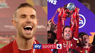 Jordan Henderson's first interview after lifting the Premier League trophy!