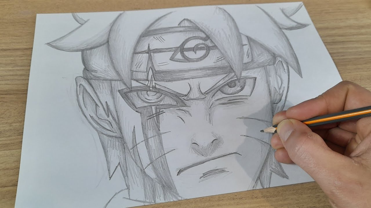 Como desenhar o BORUTO (Borushiki) 