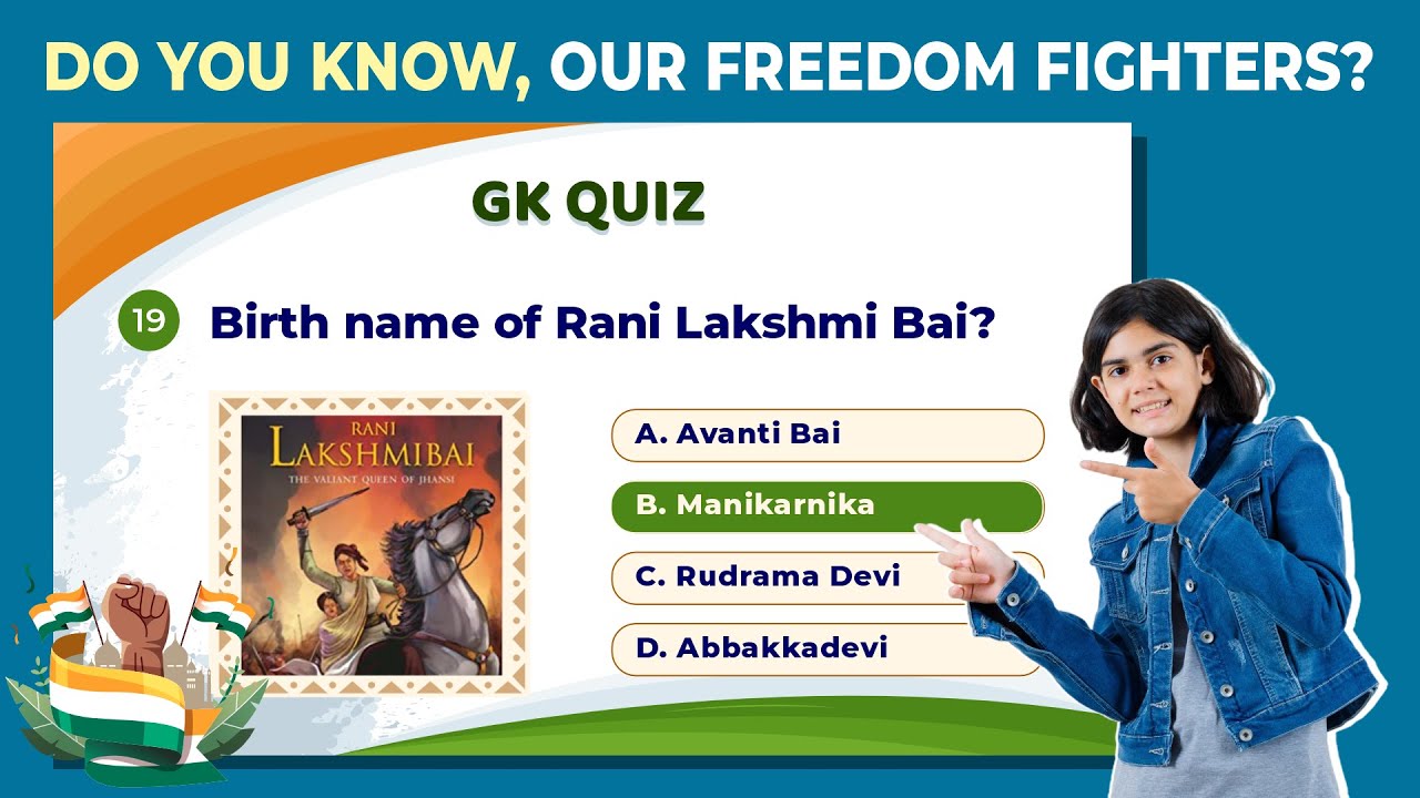 GK Quiz on Freedom Fighters of India | Indian General knowledge ...