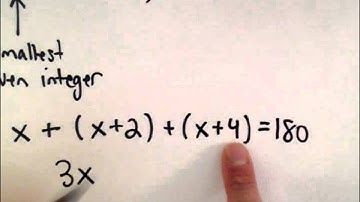 Linear Equation, Word Problem #2 : Consecutive Even Integers