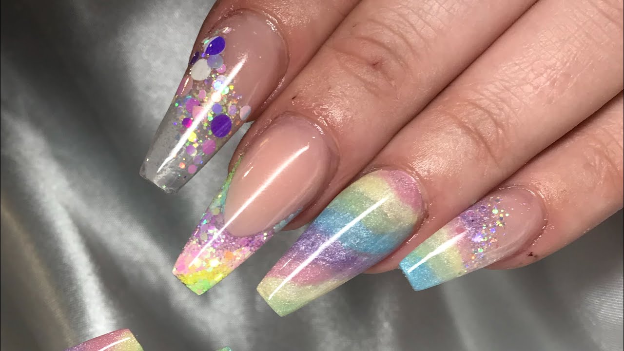 8. Pastel Unicorn Acrylic Nails - wide 5