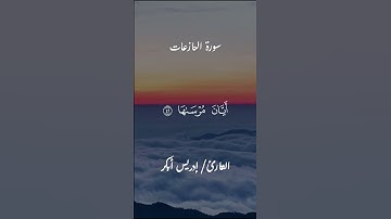 وأما من خاف مقام ربه ونهى النفس🎧😌🤍 بصوت القارئ #ادريس_ابكر #capcut #اكسبلور #قرآن #المصحف #لايك