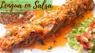 Como se prepara la Lengua en Salsa/ Receta Colombiana